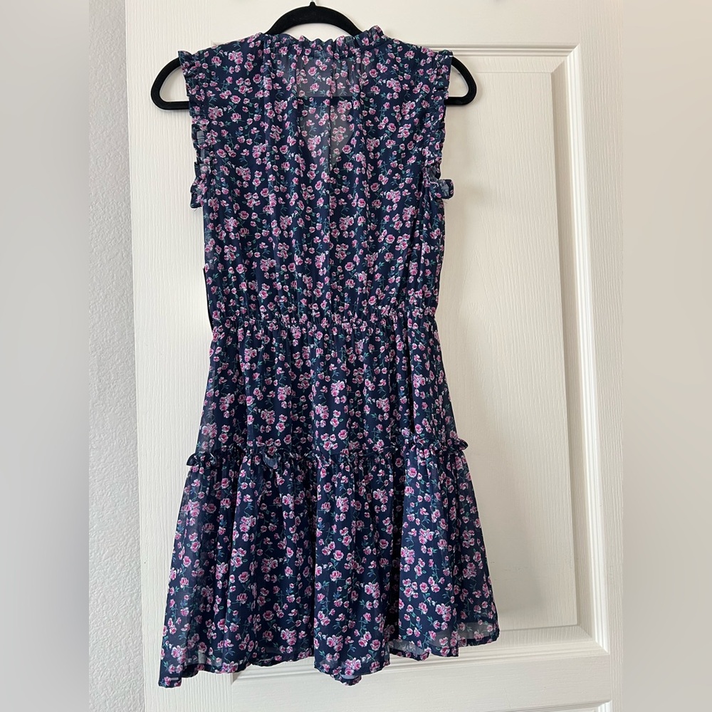 Nordstrom Navy and Pink Floral Mini Dress
